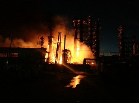 Взрыв на Ачинском НПЗ в июне 2014 г.